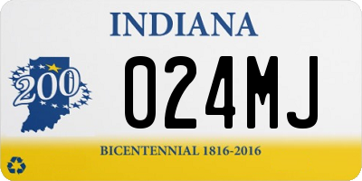 IN license plate 024MJ