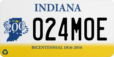 IN license plate 024MOE