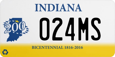 IN license plate 024MS