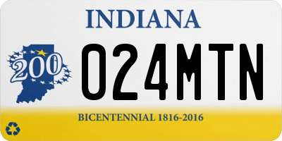 IN license plate 024MTN