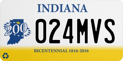 IN license plate 024MVS