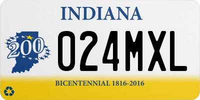 IN license plate 024MXL