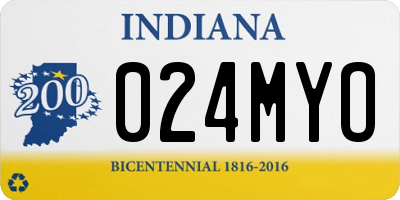 IN license plate 024MYO