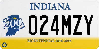 IN license plate 024MZY