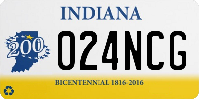 IN license plate 024NCG