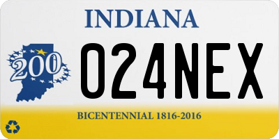 IN license plate 024NEX