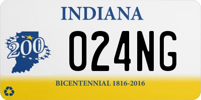 IN license plate 024NG