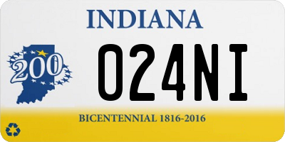 IN license plate 024NI