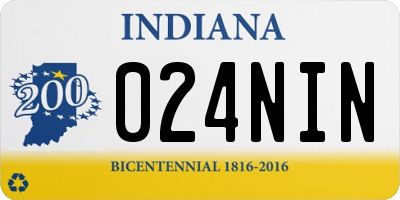 IN license plate 024NIN