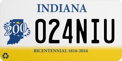 IN license plate 024NIU