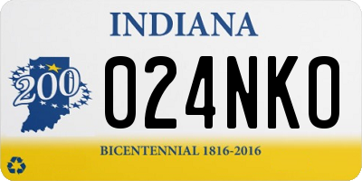 IN license plate 024NKO