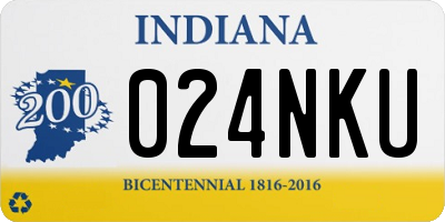 IN license plate 024NKU