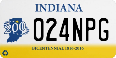 IN license plate 024NPG