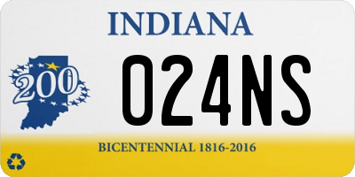 IN license plate 024NS