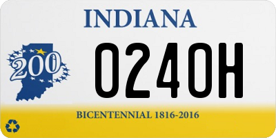 IN license plate 024OH