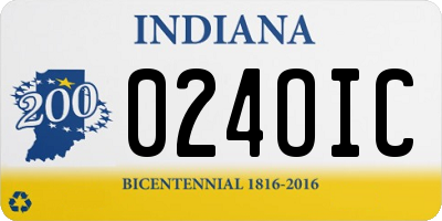IN license plate 024OIC