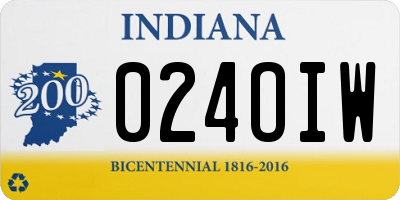 IN license plate 024OIW
