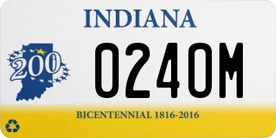 IN license plate 024OM