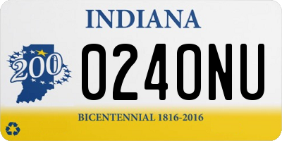 IN license plate 024ONU