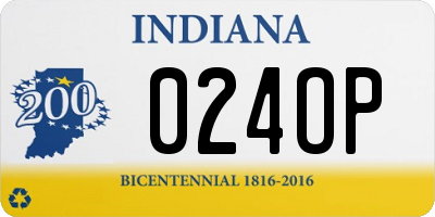 IN license plate 024OP