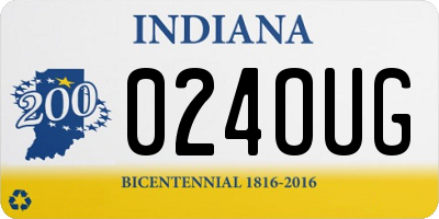 IN license plate 024OUG