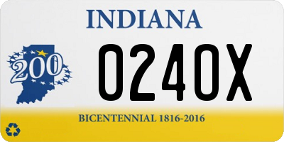 IN license plate 024OX