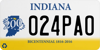 IN license plate 024PAO