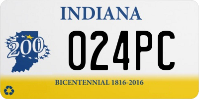 IN license plate 024PC