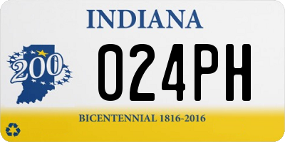 IN license plate 024PH