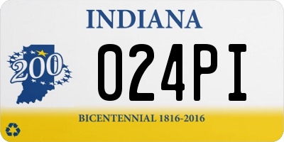 IN license plate 024PI