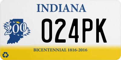 IN license plate 024PK