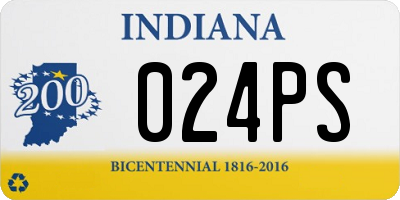 IN license plate 024PS