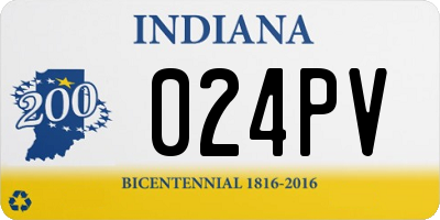 IN license plate 024PV