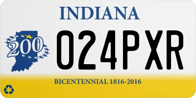 IN license plate 024PXR
