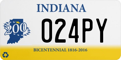 IN license plate 024PY