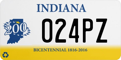 IN license plate 024PZ
