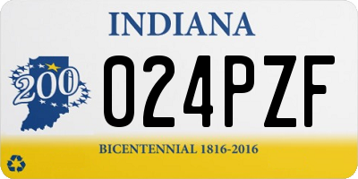 IN license plate 024PZF