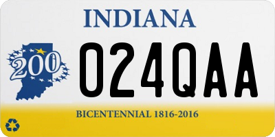 IN license plate 024QAA