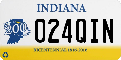 IN license plate 024QIN