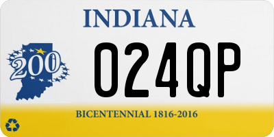 IN license plate 024QP