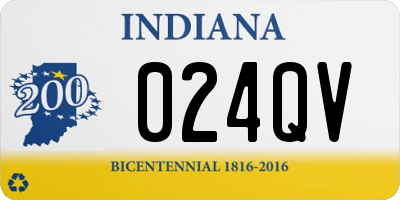 IN license plate 024QV