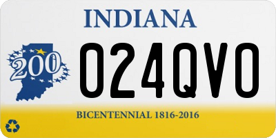 IN license plate 024QVO