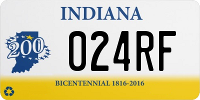 IN license plate 024RF