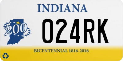 IN license plate 024RK