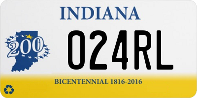 IN license plate 024RL