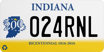 IN license plate 024RNL
