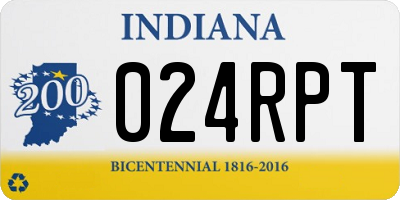 IN license plate 024RPT