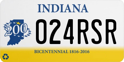 IN license plate 024RSR