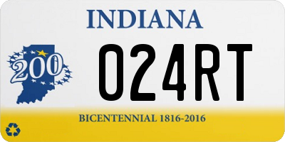 IN license plate 024RT