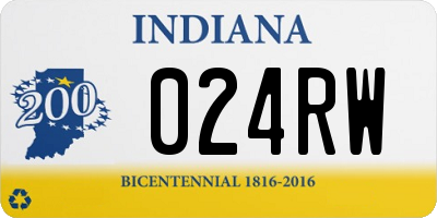 IN license plate 024RW